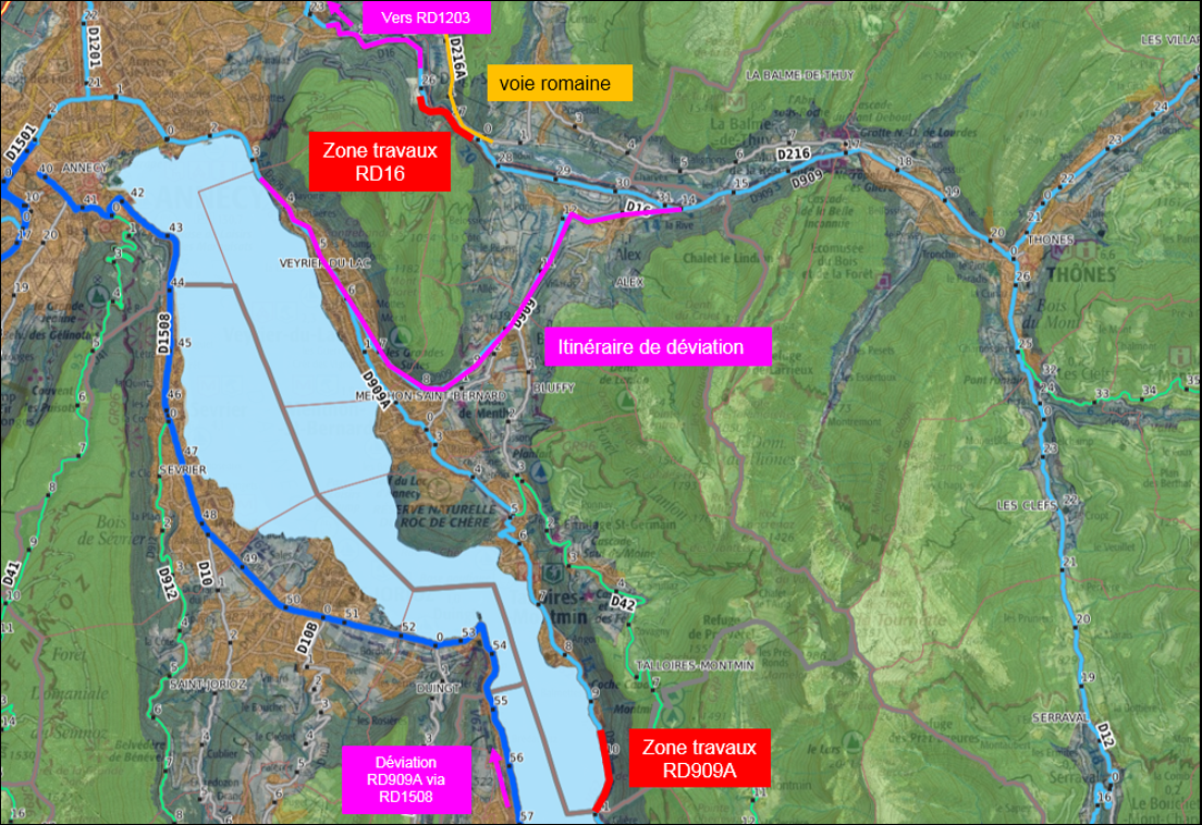 actu RD16 carte deviation